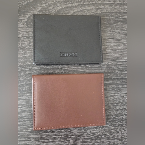 GUESS Black and Tommy Hilfiger Brown Men's Card Holders - Picture 1 of 6